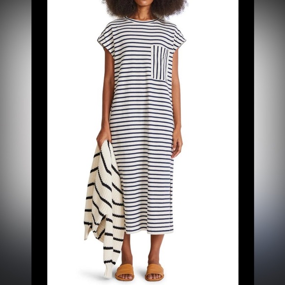 Apiece Apart Elodie Midi Cotton Tshirt Dress - Picture 1 of 10